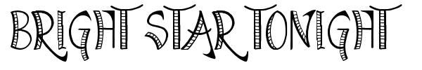 Bright Star Tonight font preview